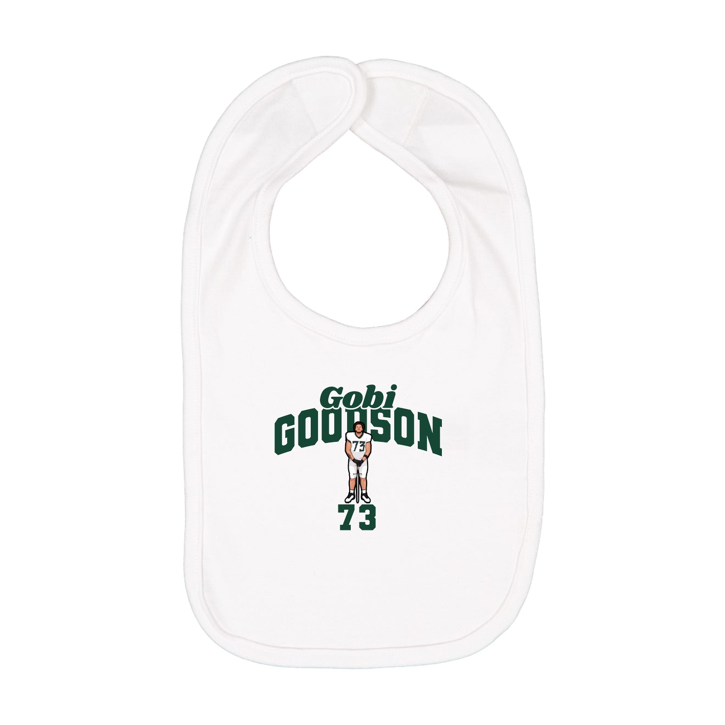 Infant Bib — Signature Arch in White