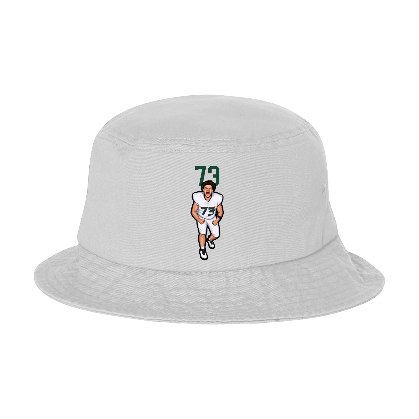 Bucket Cap — Number Top in White