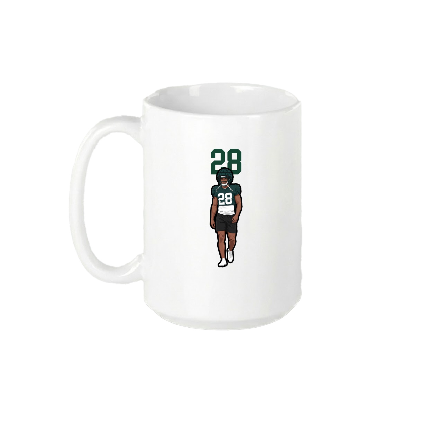 15oz Coffee Mug — Number Top in White