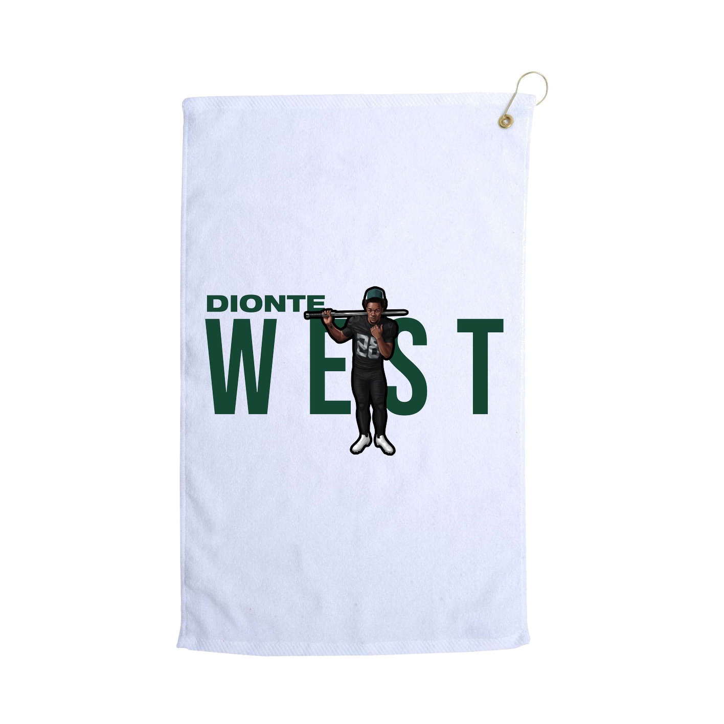 Golf Towel — Player Name in White