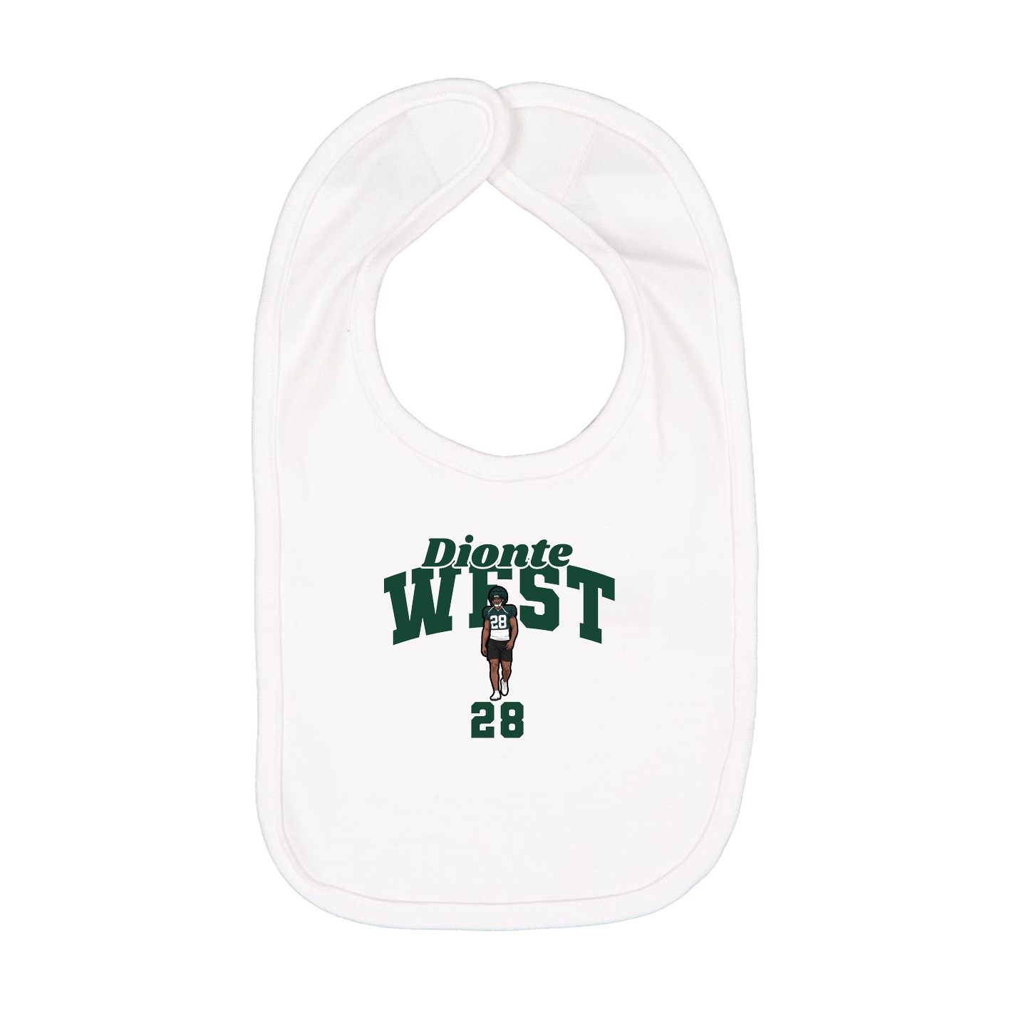 Infant Bib — Signature Arch in White