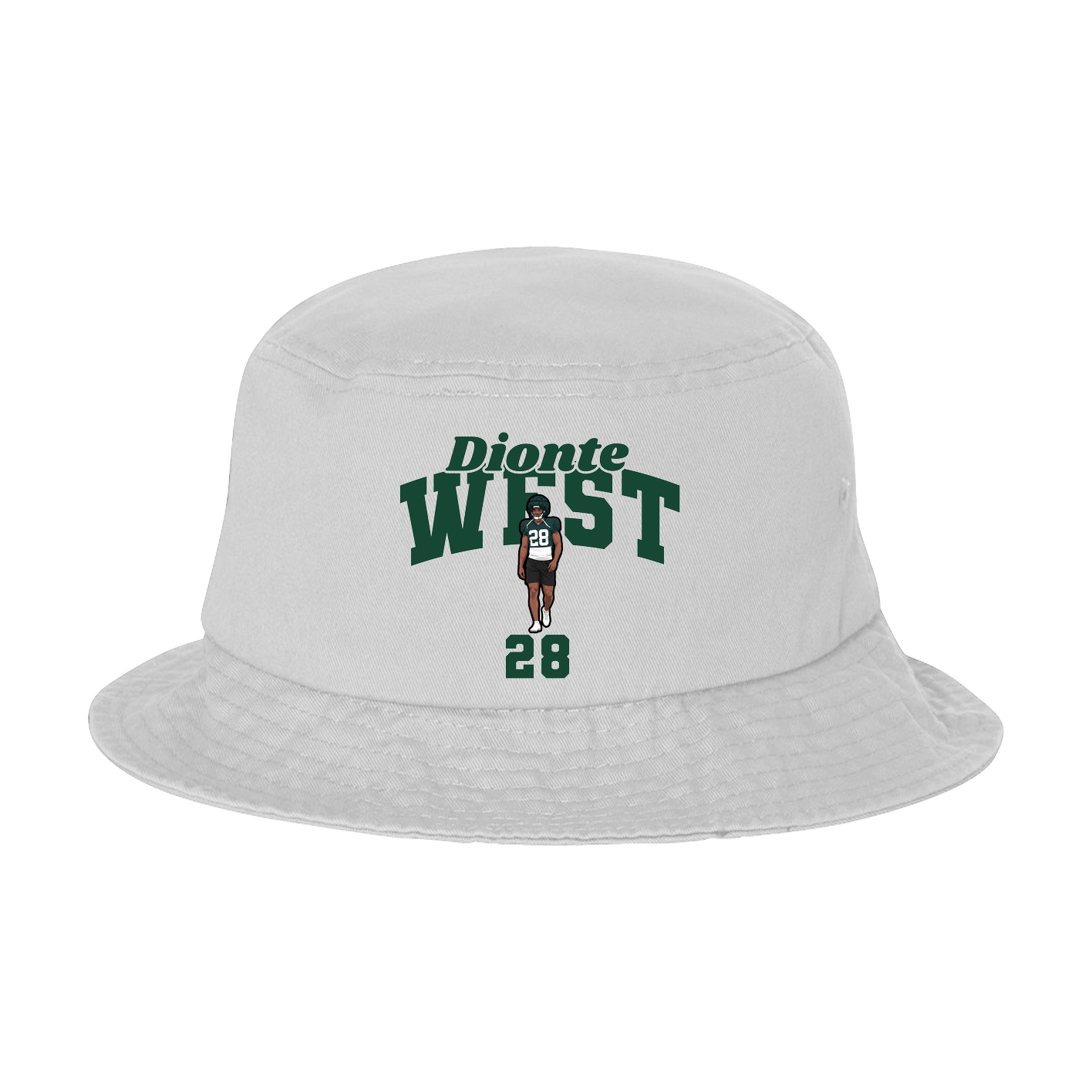 Bucket Cap — Signature Arch in White