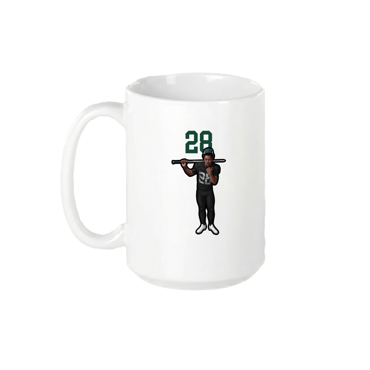 15oz Coffee Mug — Number Top in White