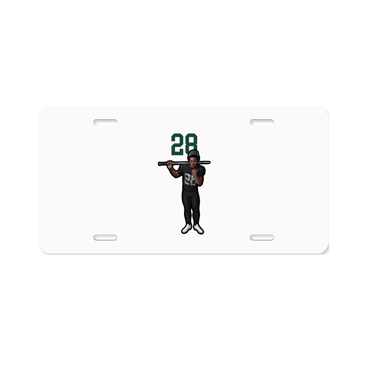 License Plate — Number Top in Classic