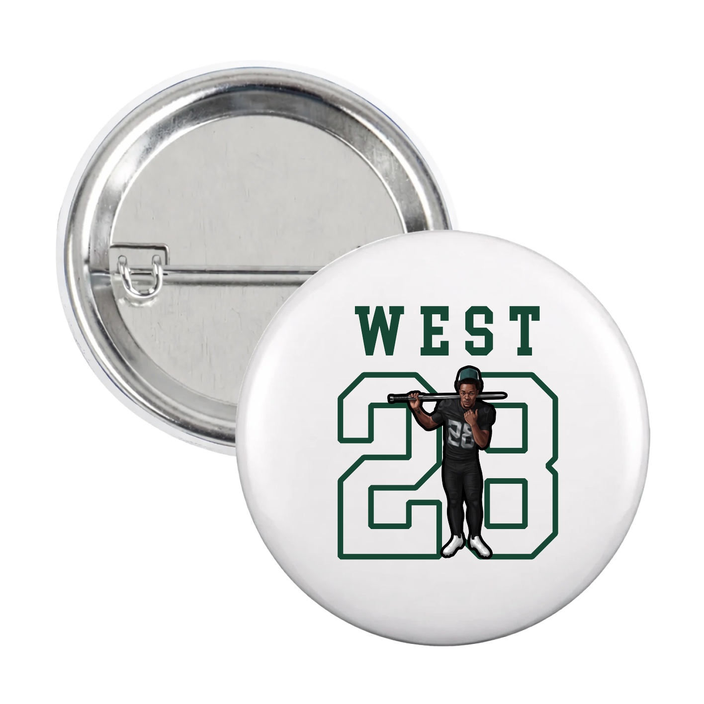 Game Day Button — Shirsey in White