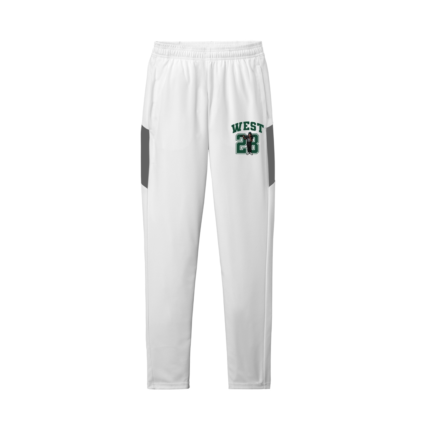 Team Travel Pant — Number in White/Grey