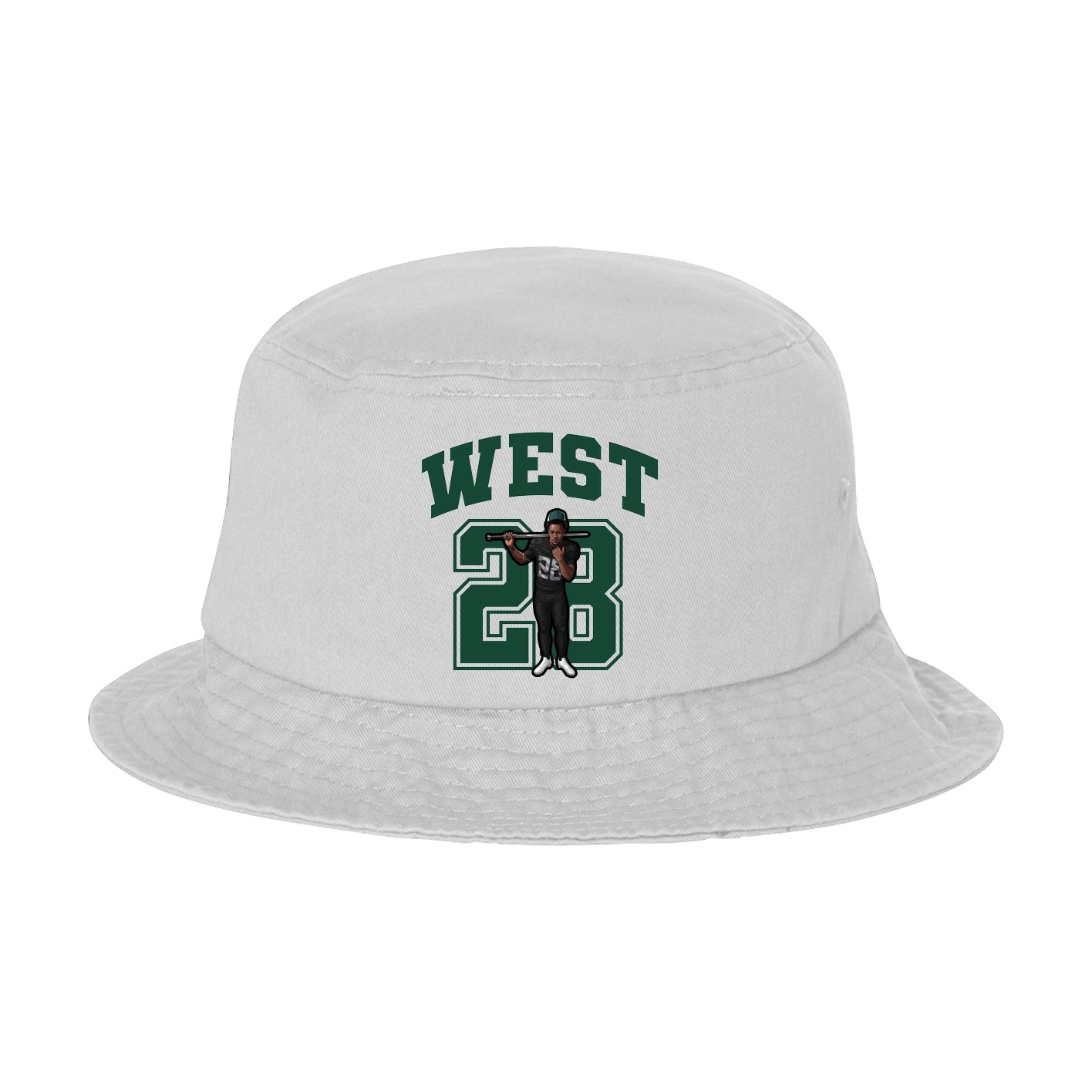 Bucket Cap — Number in White