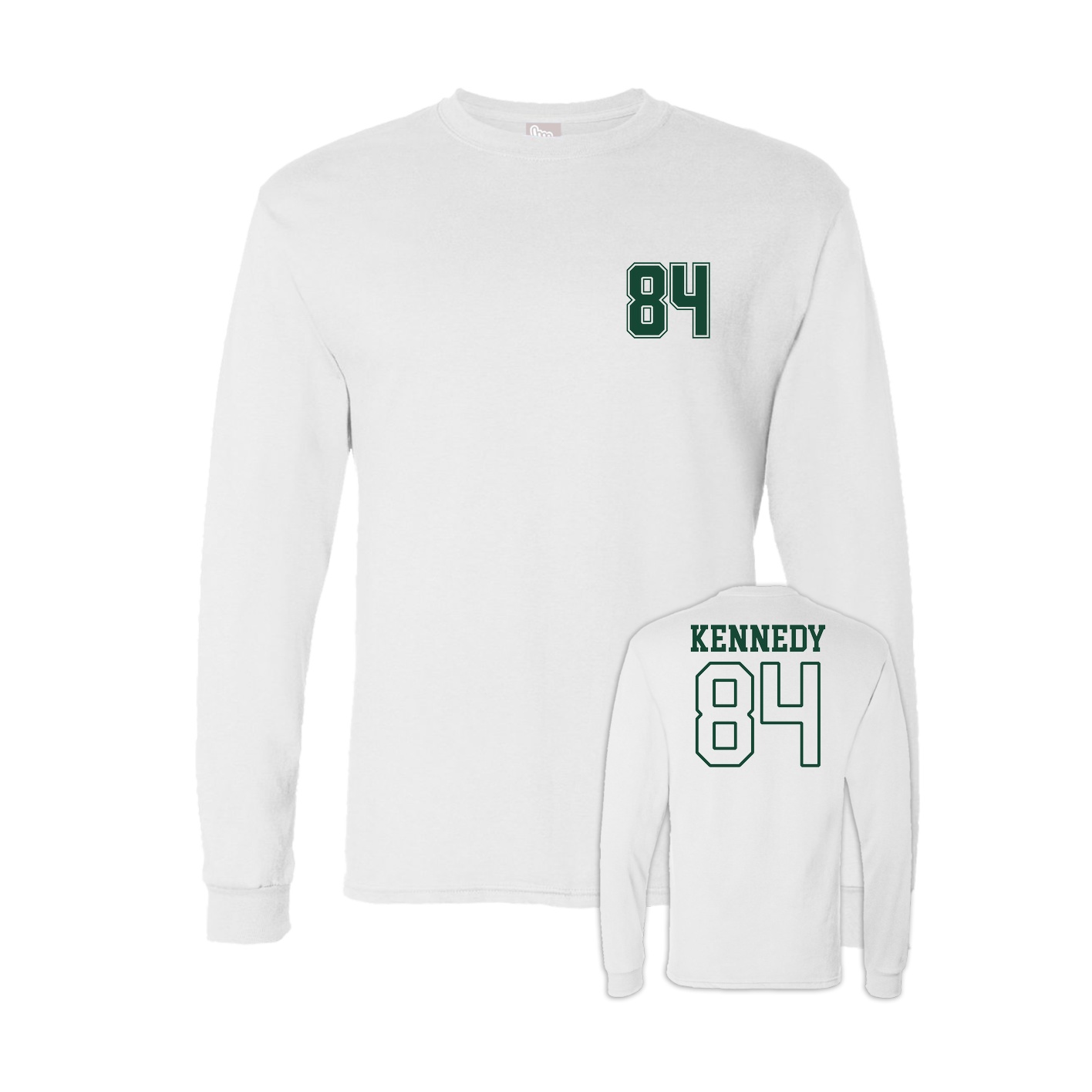 Long Sleeve Tee — Chest Back in White