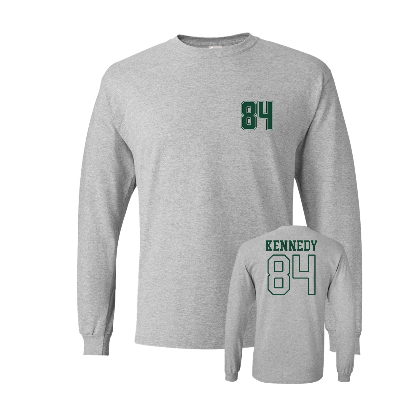 Long Sleeve Tee — Chest Back in Grey