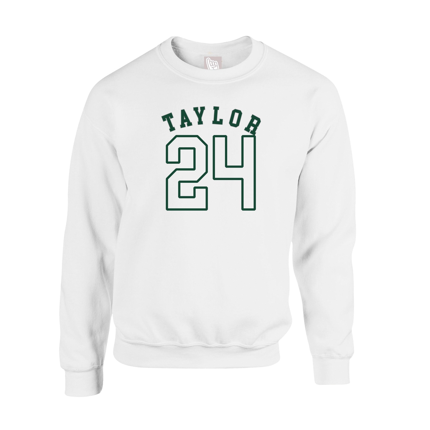 Fleece Crew — Shirsey Arch in White