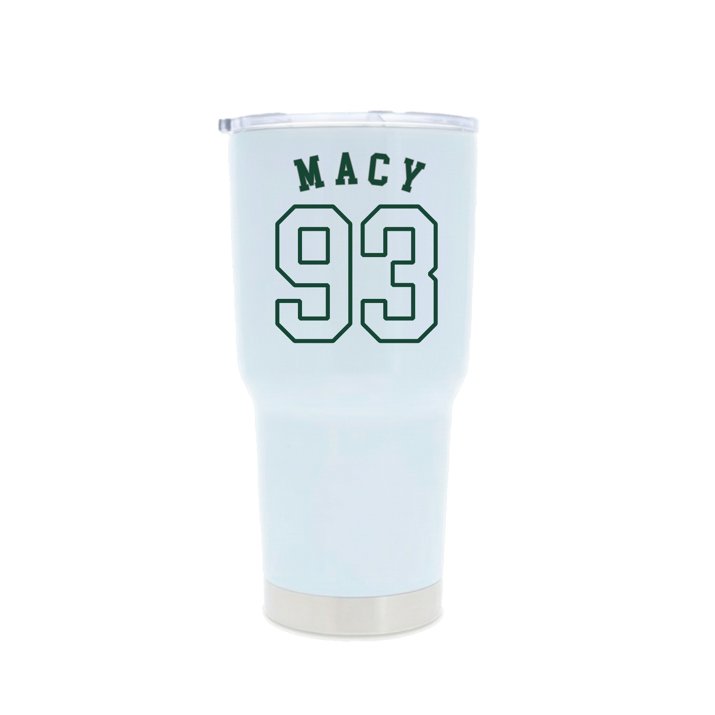 30oz Stainless Steel Tumbler — Shirsey Arch in White