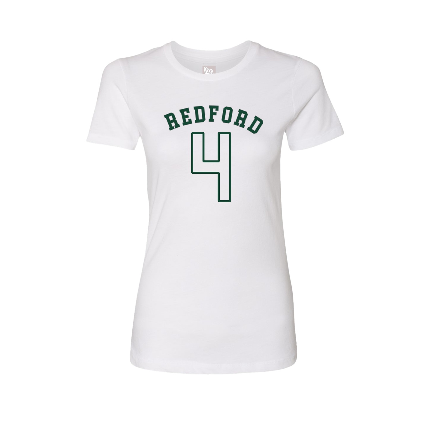 Fitted Women's Tee — Shirsey Arch in White