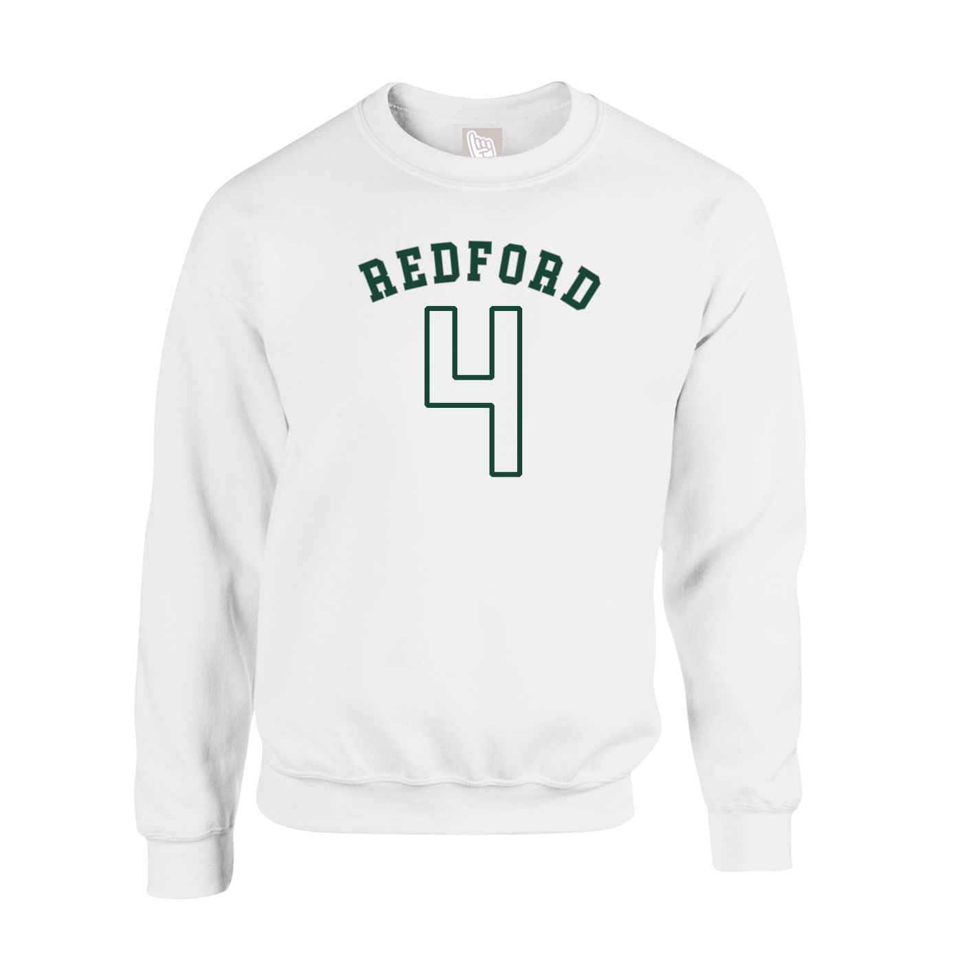 Fleece Crew — Shirsey Arch in White