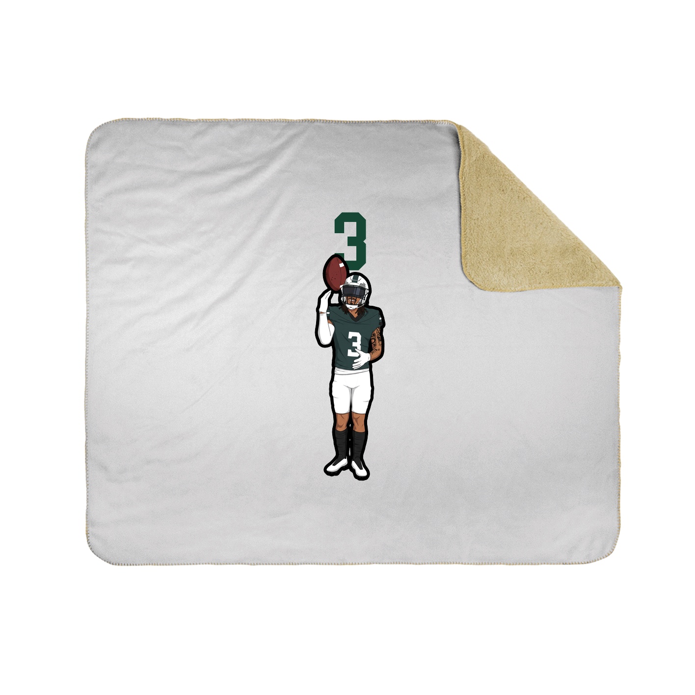 Throw Blanket — Number Top in White
