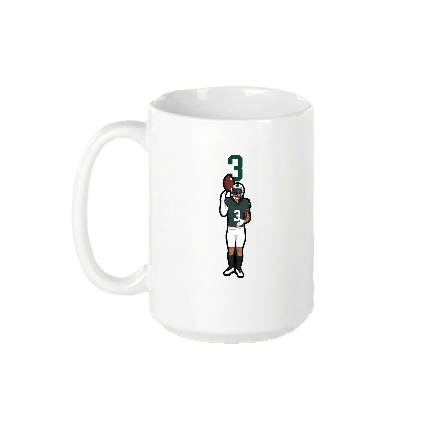 15oz Coffee Mug — Number Top in White