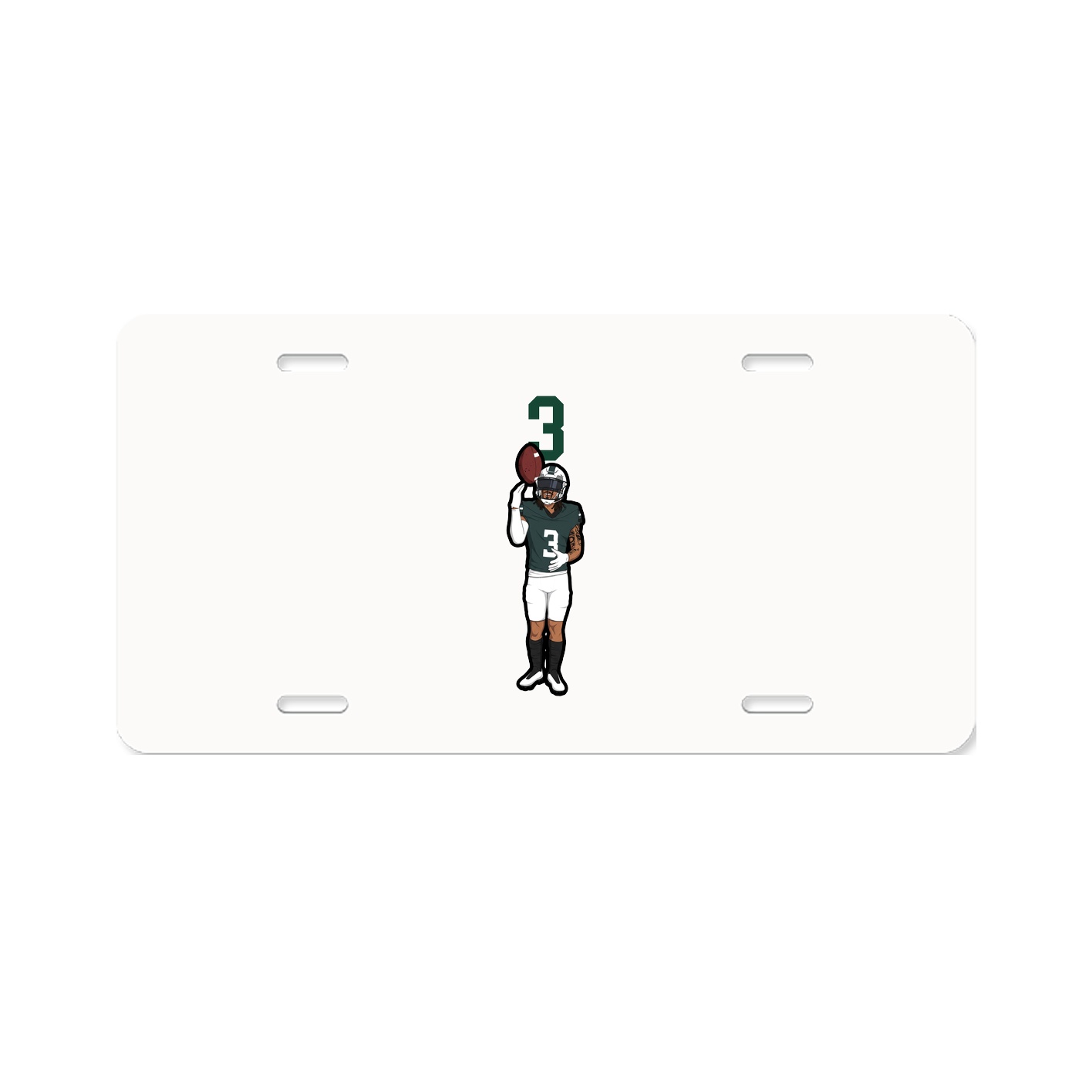 License Plate — Number Top in Classic