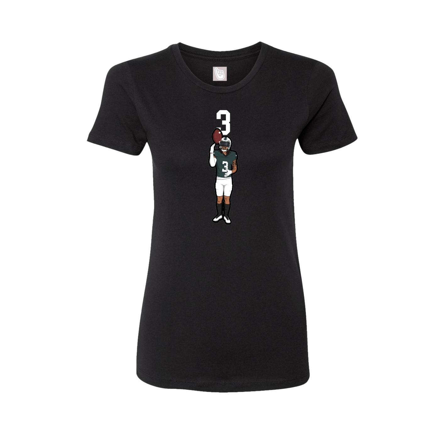 Womens Tee — Number Top in Black