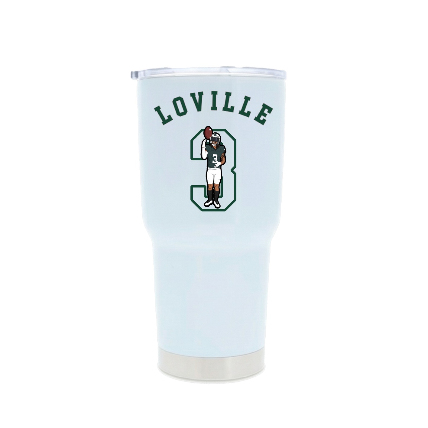 30oz Stainless Steel Tumbler — Shirsey Arch in White