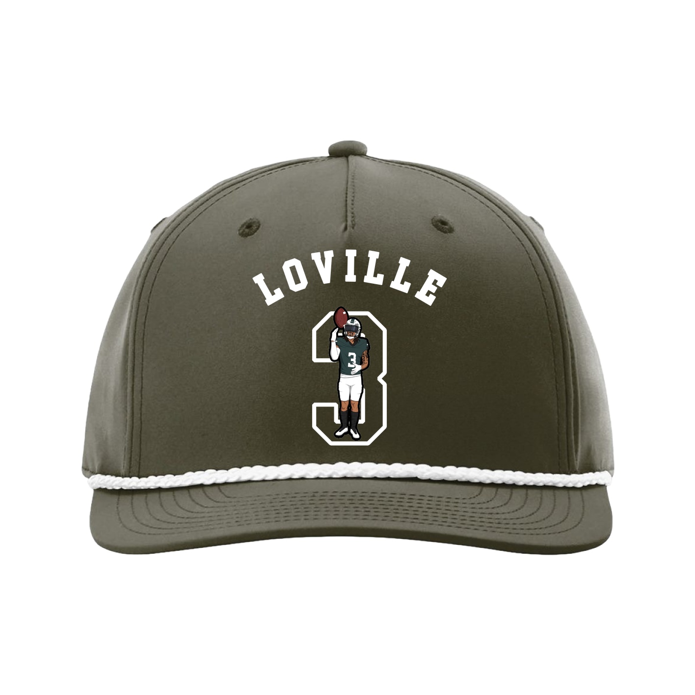 Five-Panel Classic Rope Cap — Shirsey Arch in Green