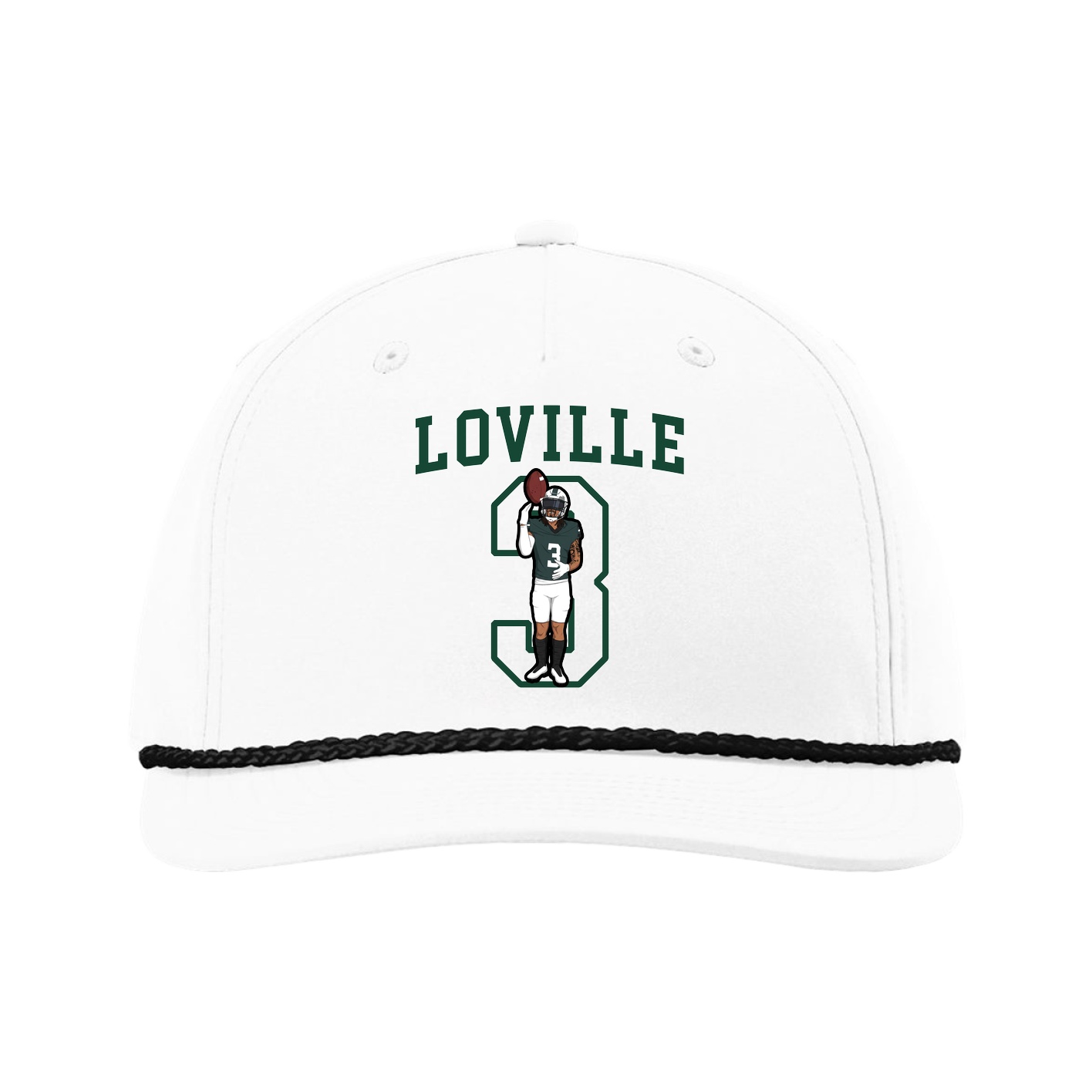 Five-Panel Classic Rope Cap — Shirsey in White