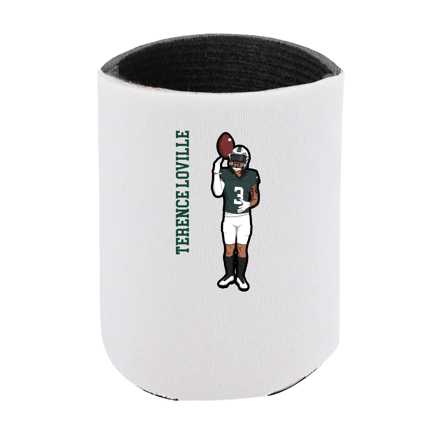 Can Holder — Name Vertical in White