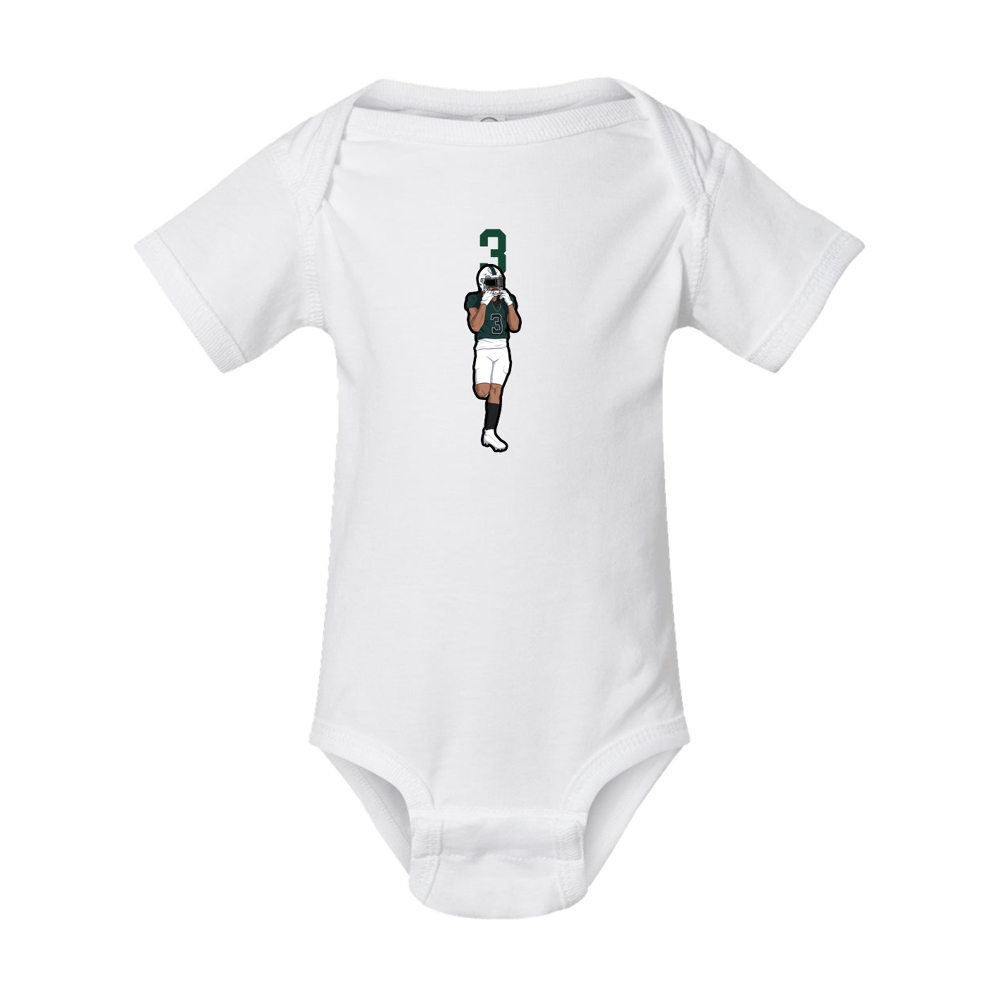 Baby Onesie — Number Top in White