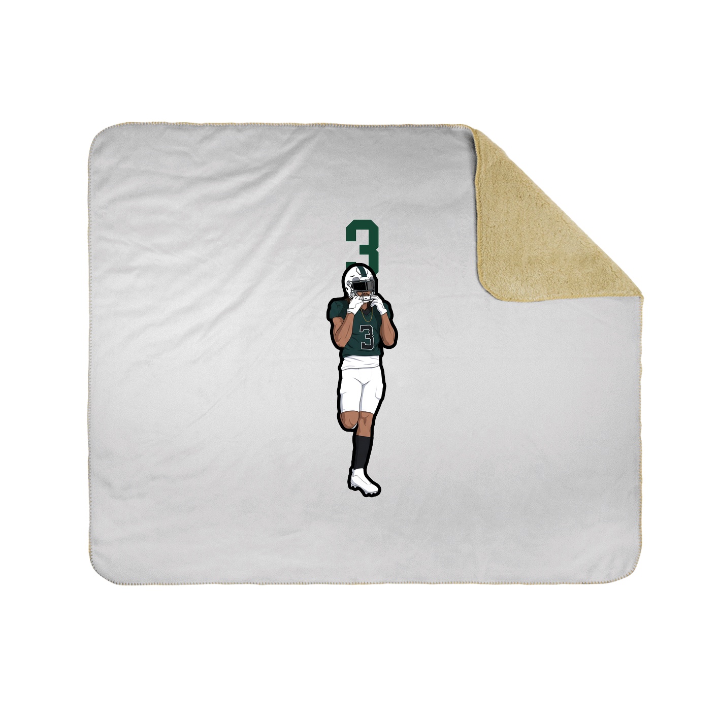 Throw Blanket — Number Top in White