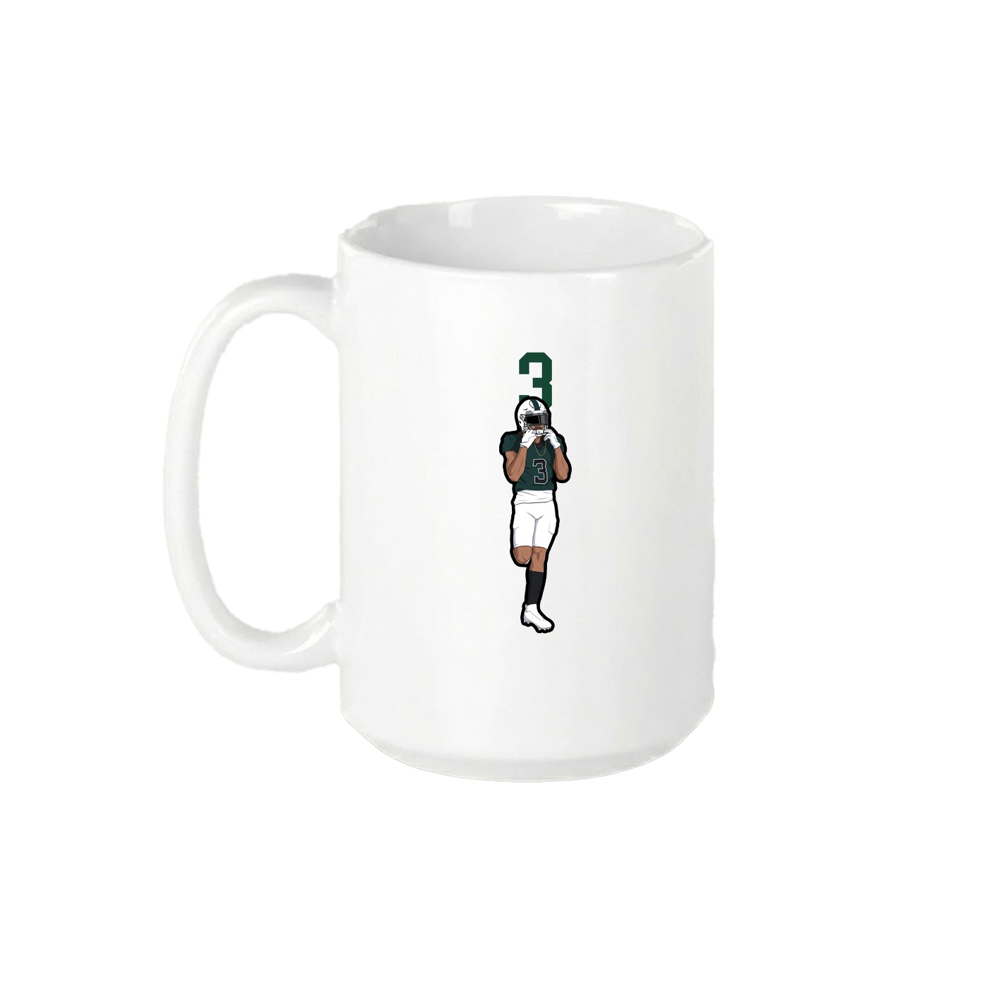 15oz Coffee Mug — Number Top in White