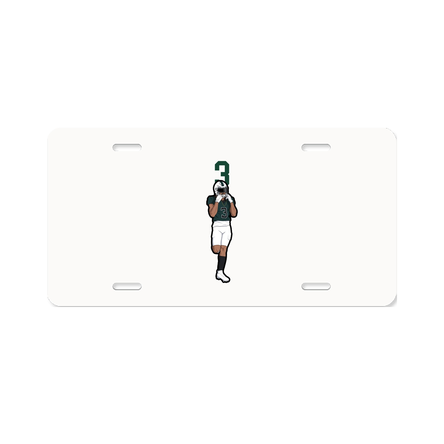 License Plate — Number Top in Classic