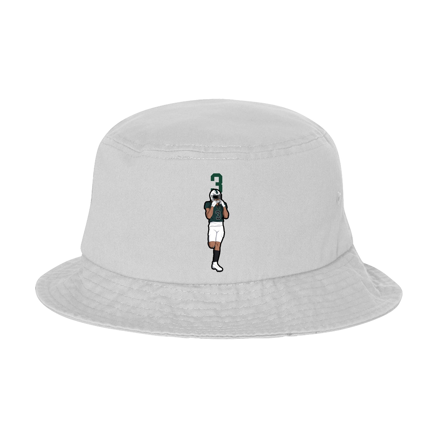 Bucket Cap — Number Top in White