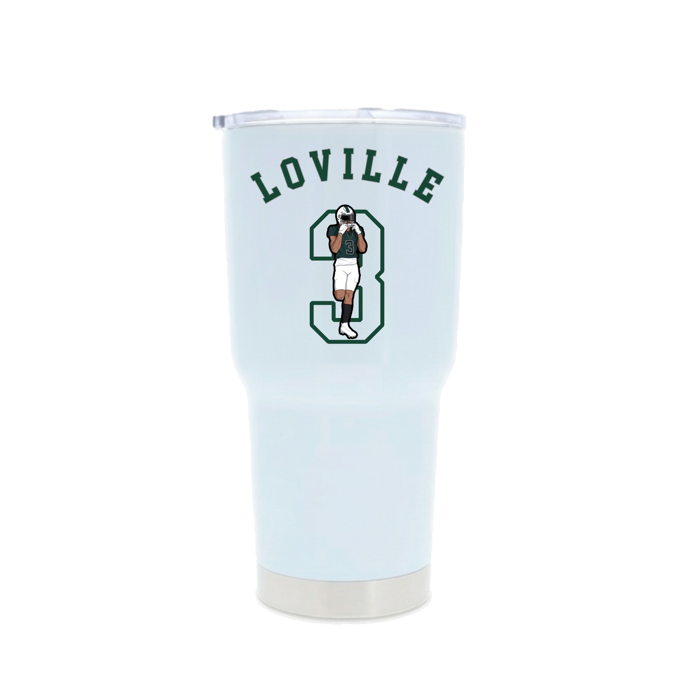 30oz Stainless Steel Tumbler — Shirsey Arch in White