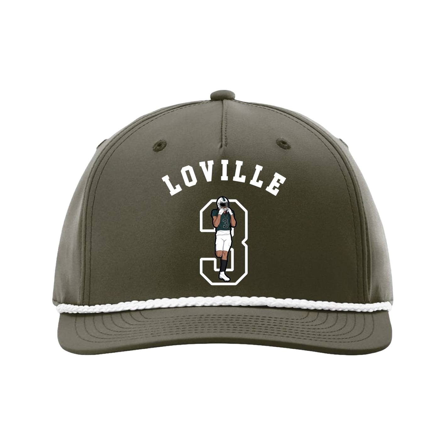 Five-Panel Classic Rope Cap — Shirsey Arch in Green