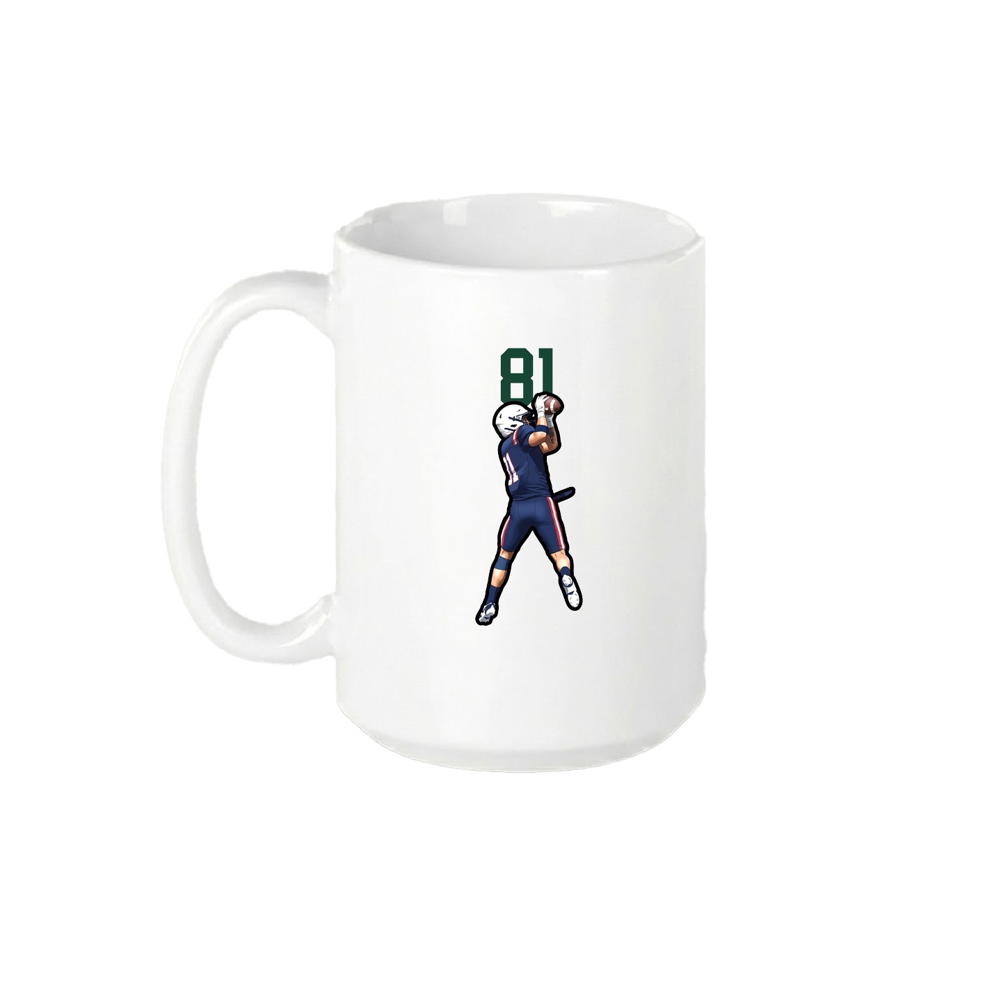 15oz Coffee Mug — Number Top in White