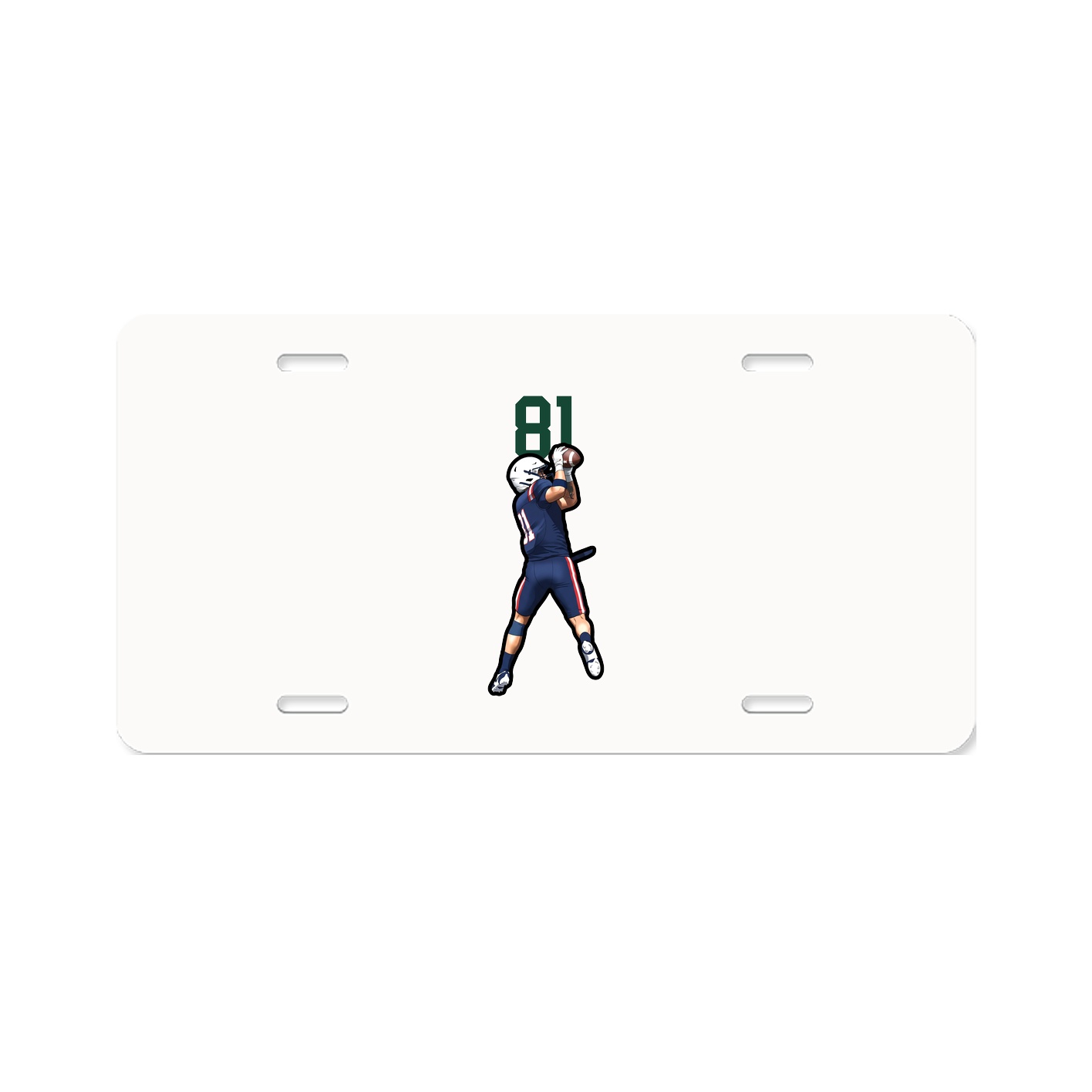 License Plate — Number Top in Classic