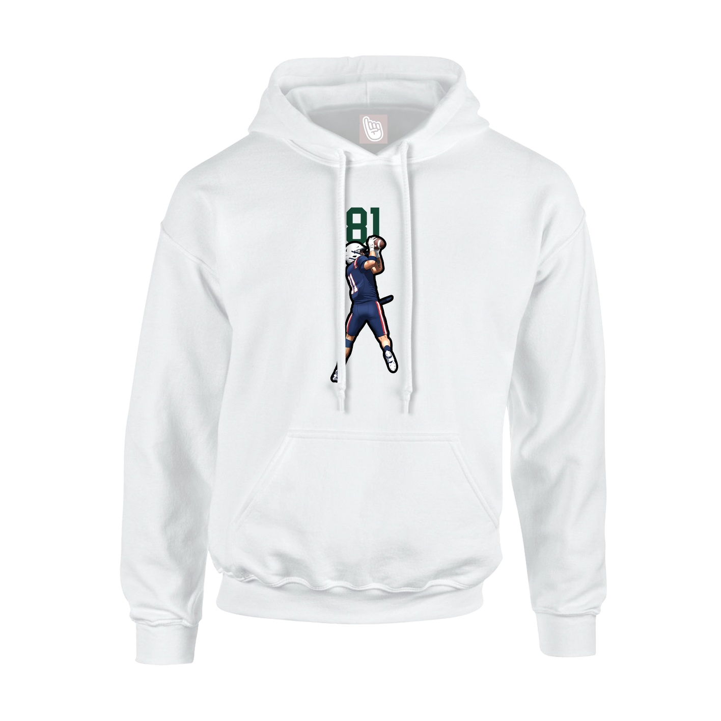 Hoodie — Number Top in White