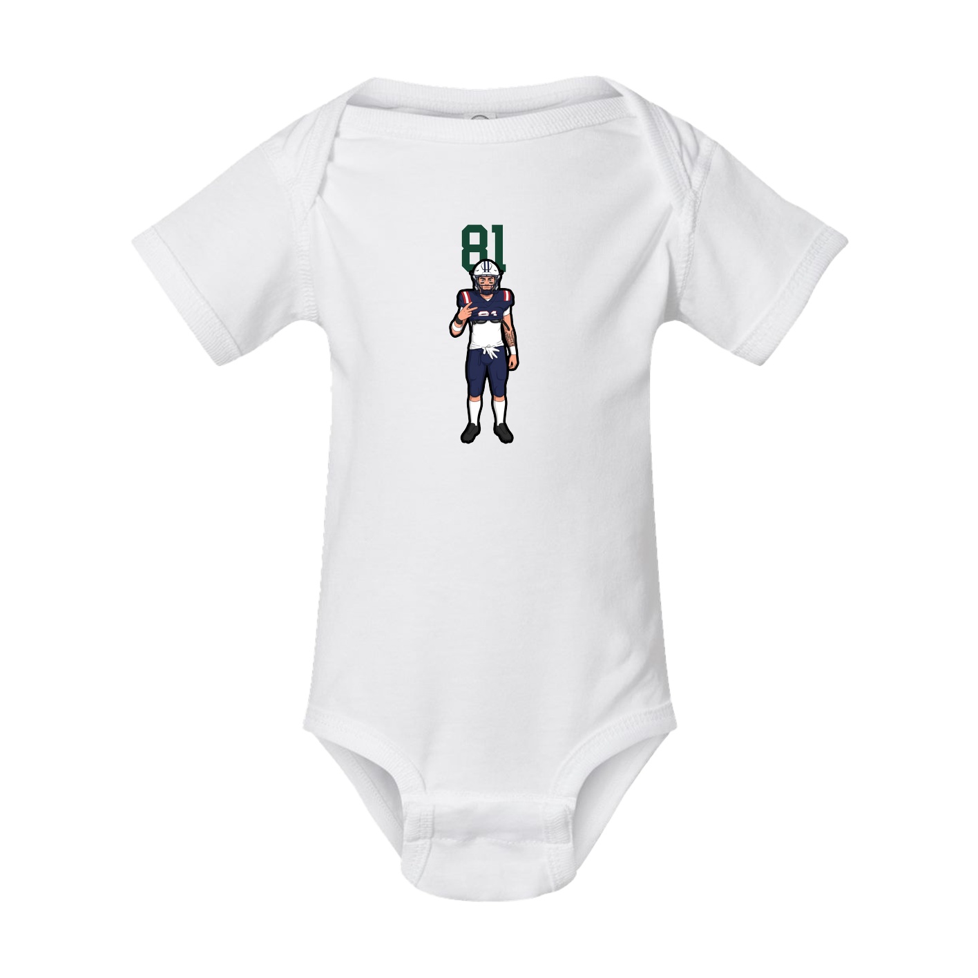 Baby Onesie — Number Top in White