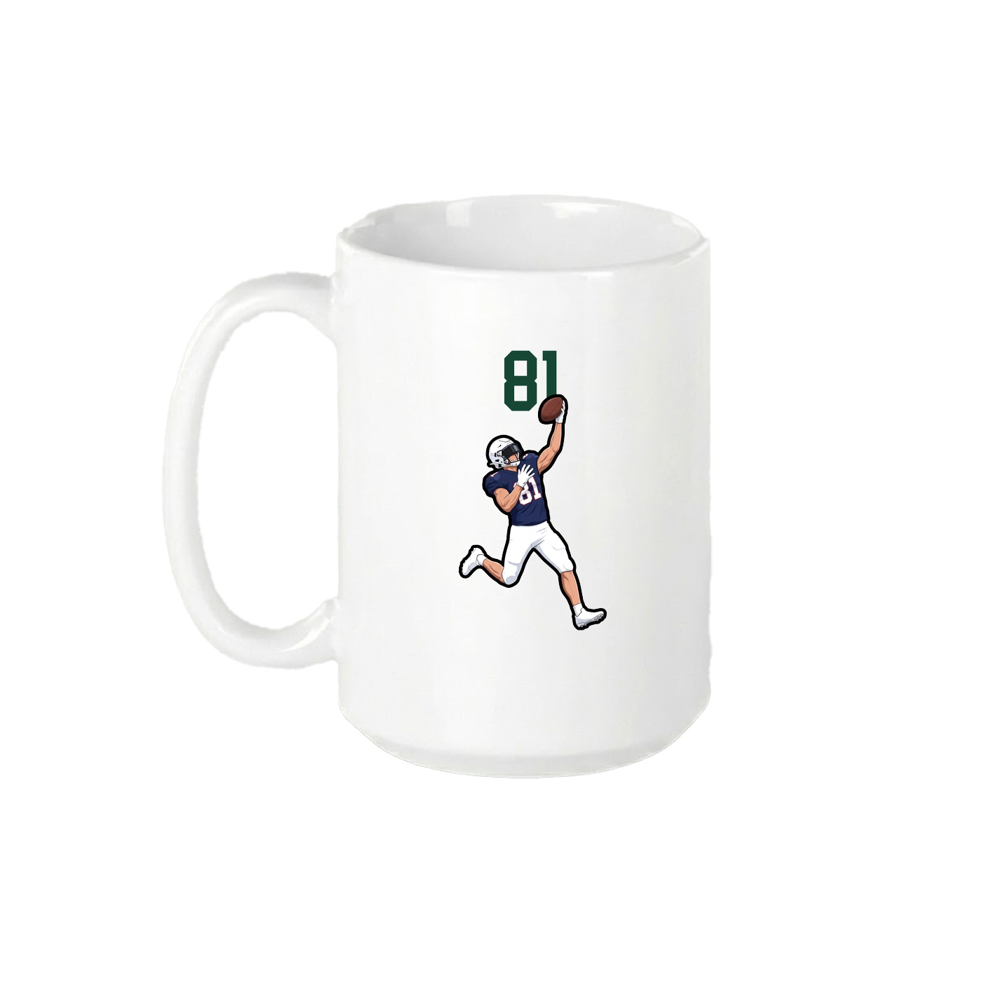 15oz Coffee Mug — Number Top in White