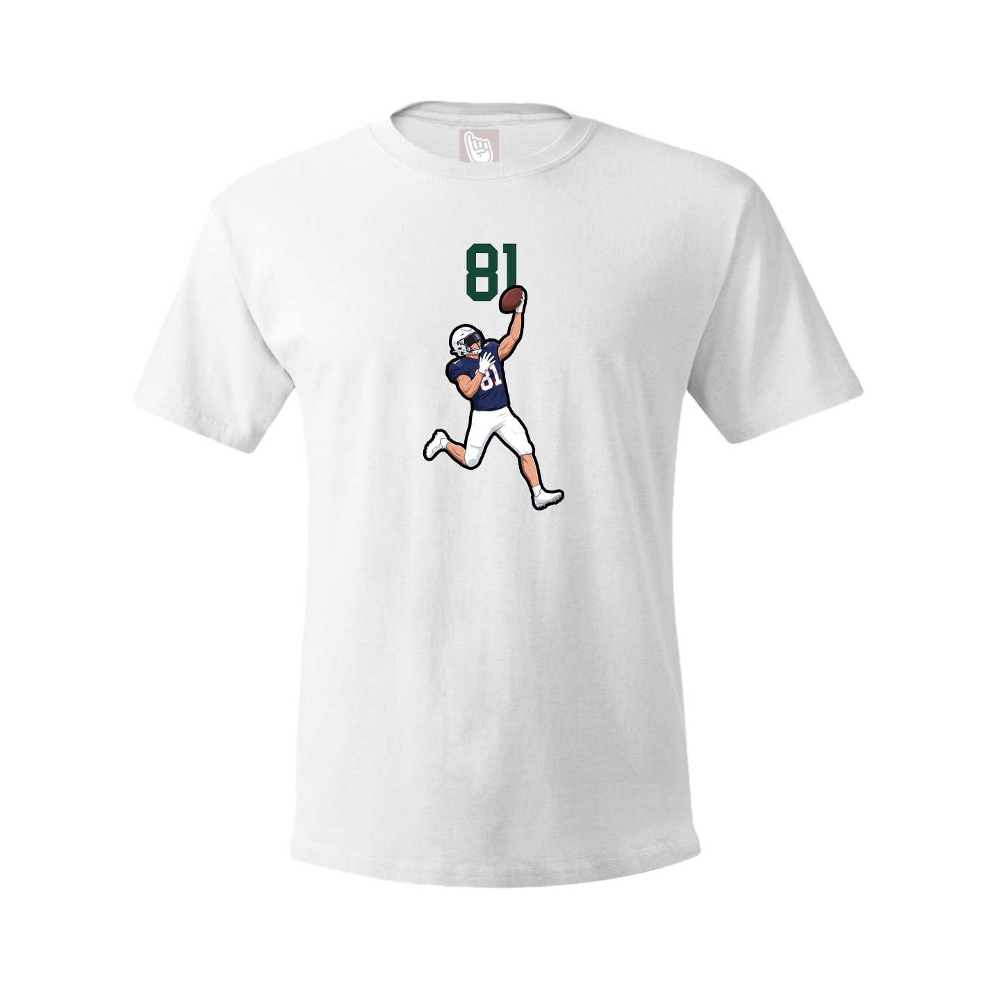 Youth Tee — Number Top in White