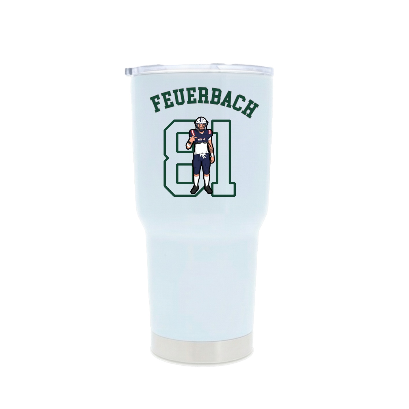 30oz Stainless Steel Tumbler — Shirsey Arch in White