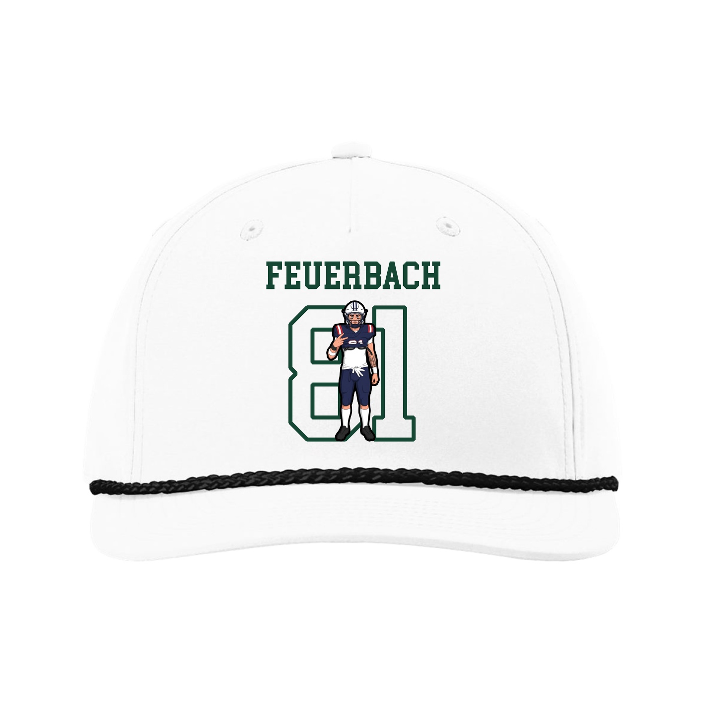 Five-Panel Classic Rope Cap — Shirsey in White