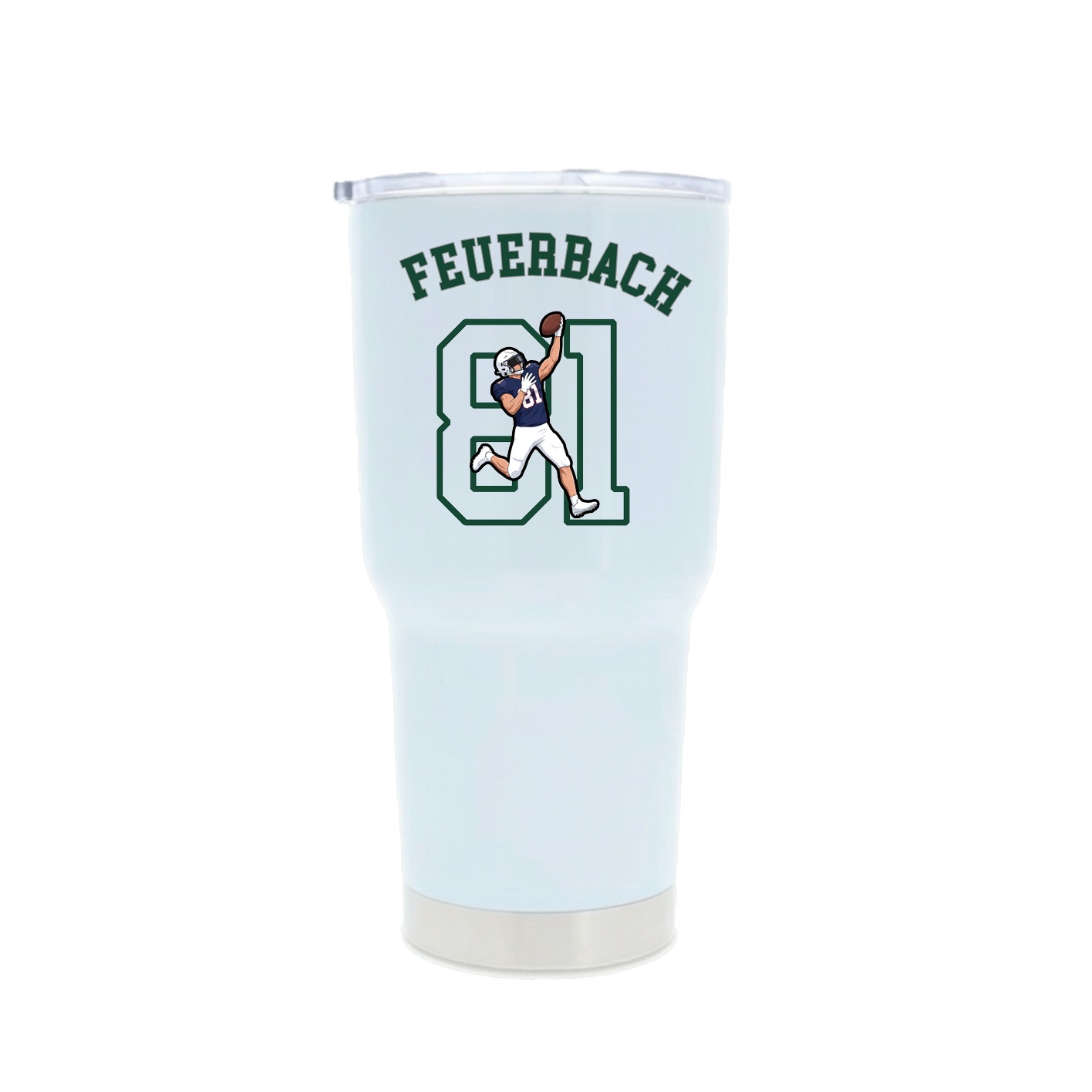 30oz Stainless Steel Tumbler — Shirsey Arch in White