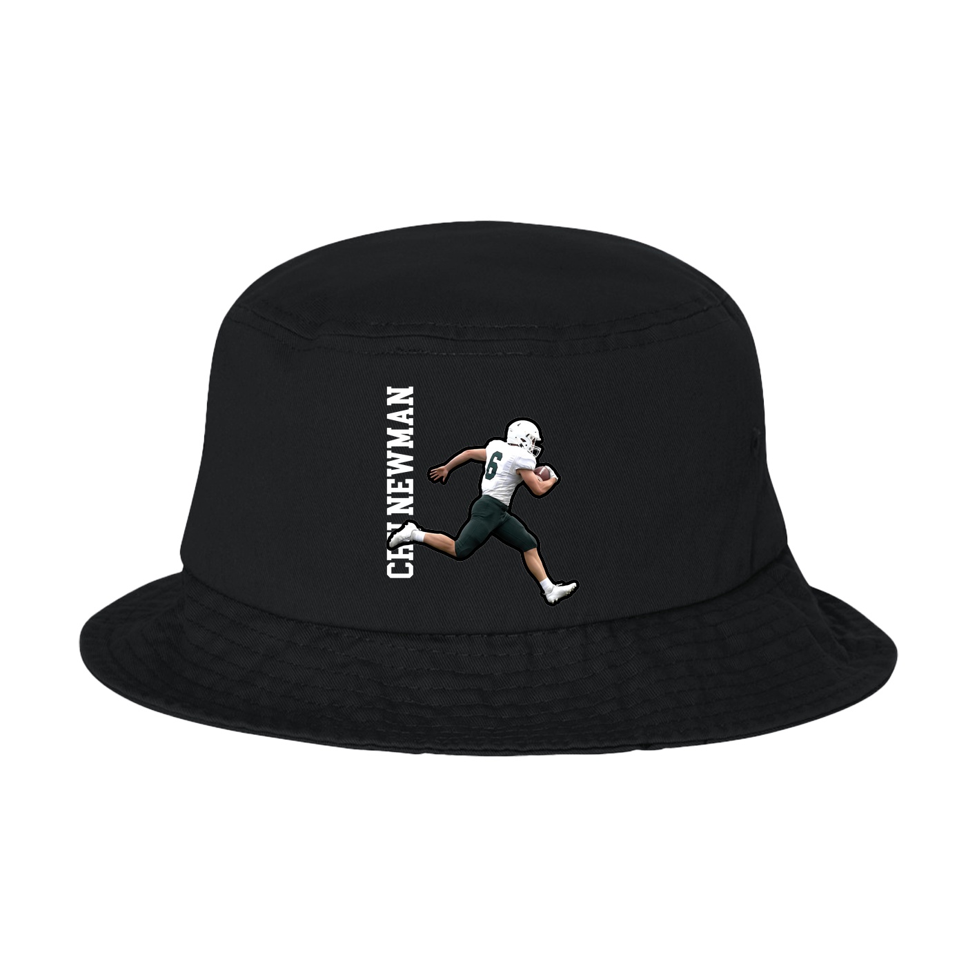 Bucket Cap — Name Vertical in Black