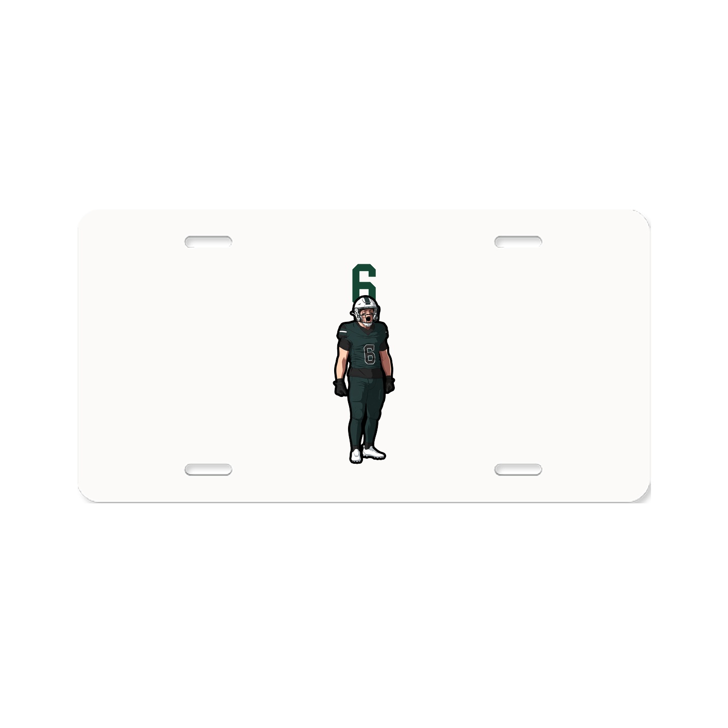 License Plate — Number Top in Classic