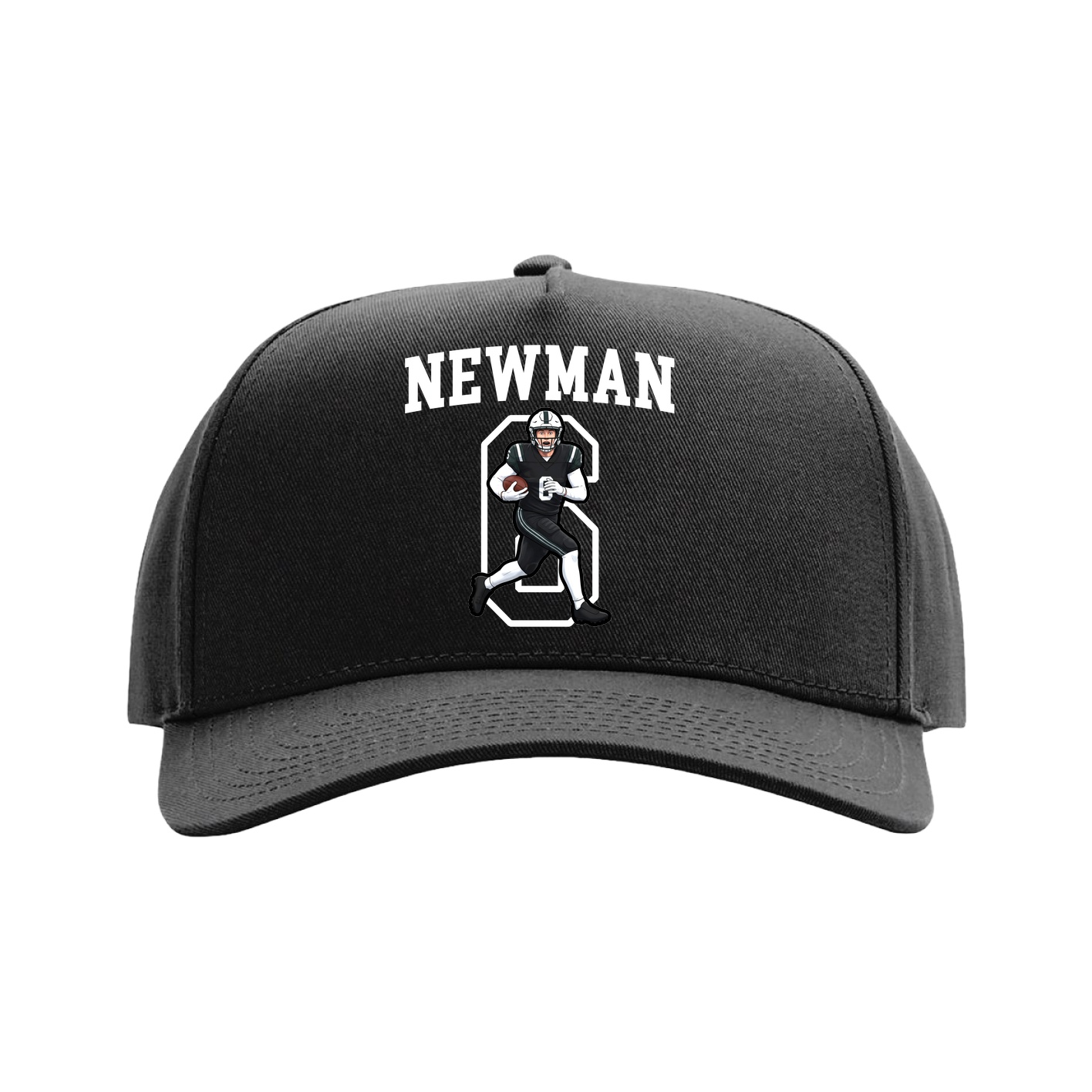 Full Fabric Five-Panel Champ Cap — Shirsey in Black