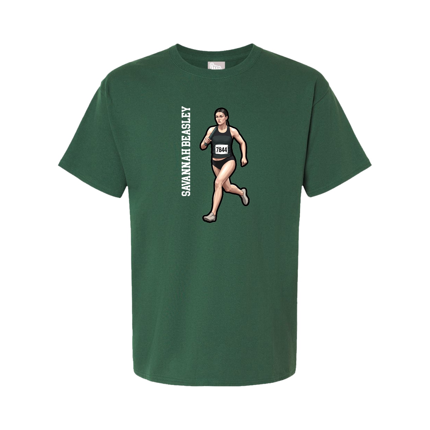 Tee — Name Vertical in Green