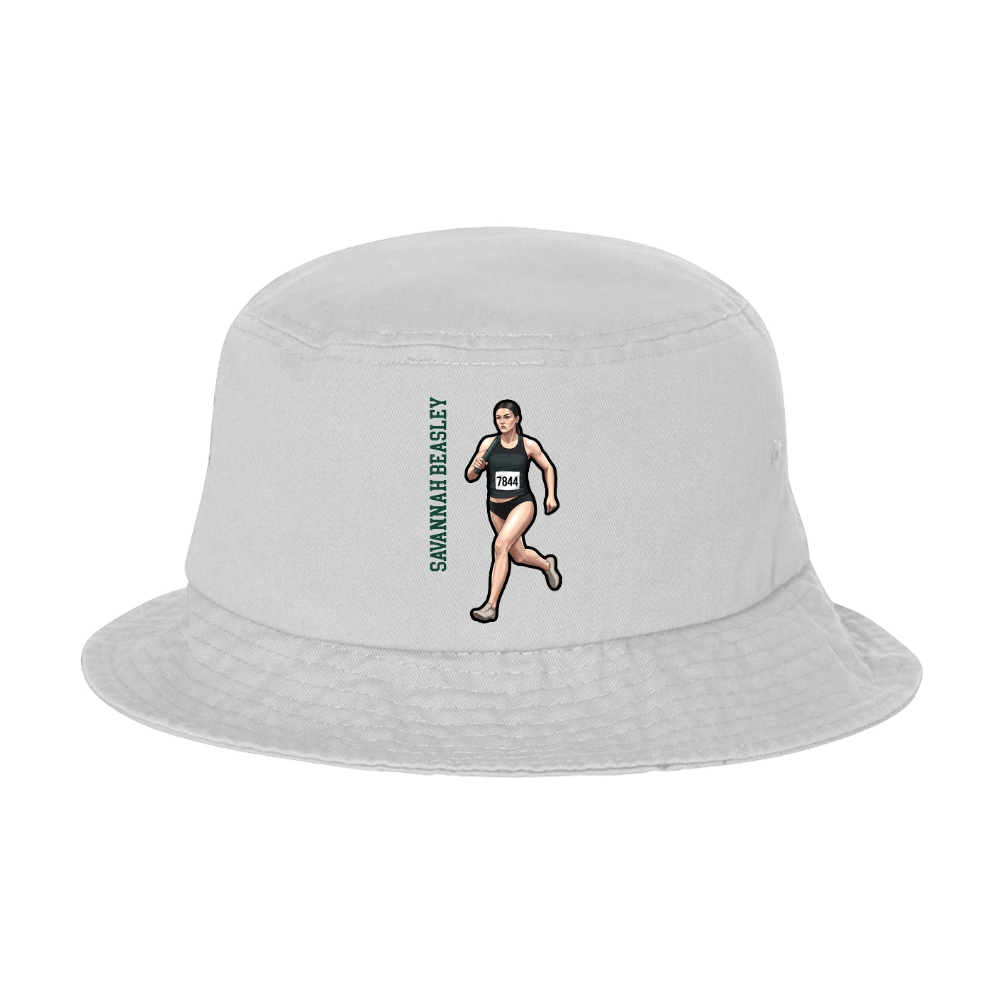 Bucket Cap — Name Vertical in White