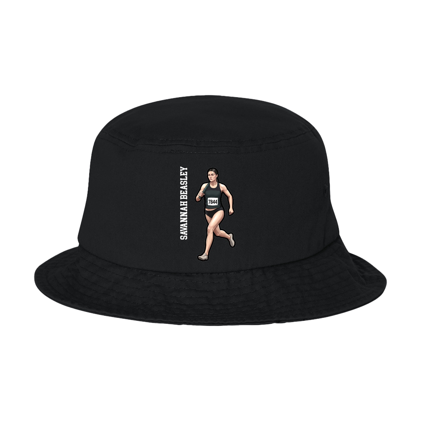 Bucket Cap — Name Vertical in Black