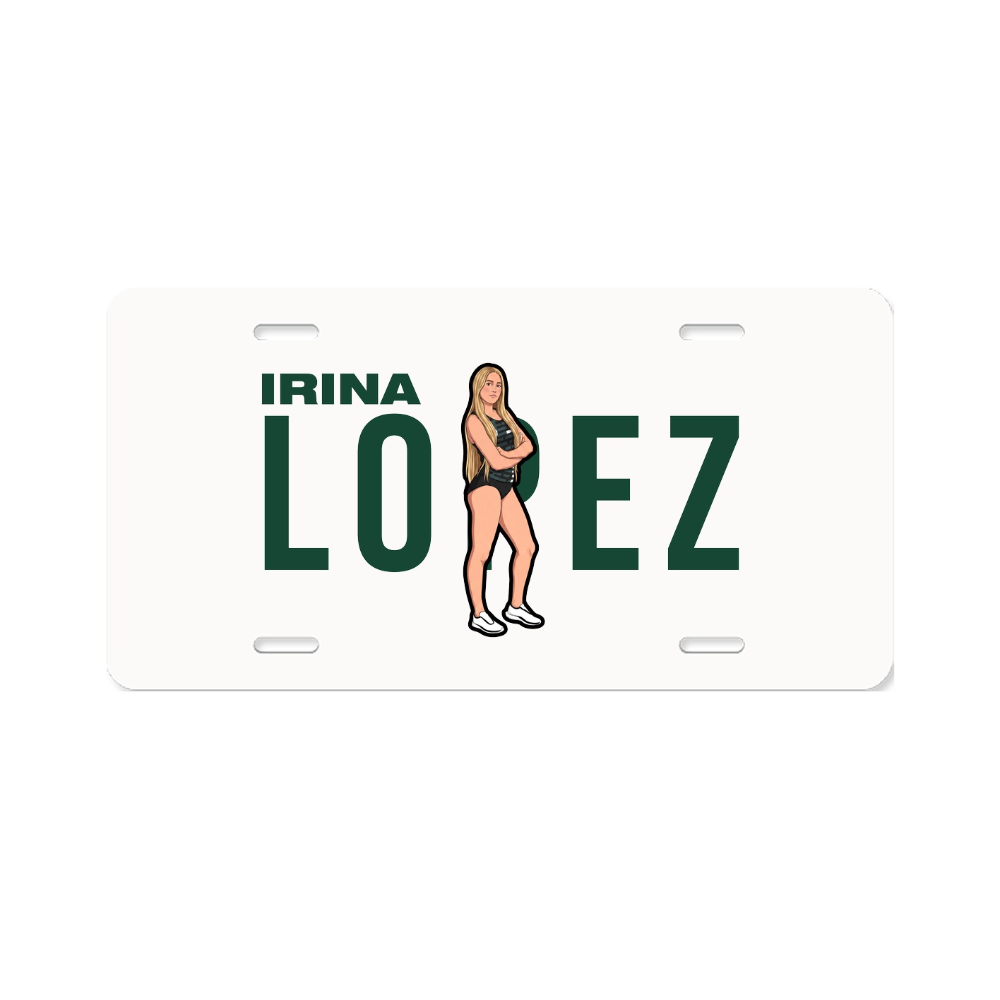License Plate — Player Name in Classic