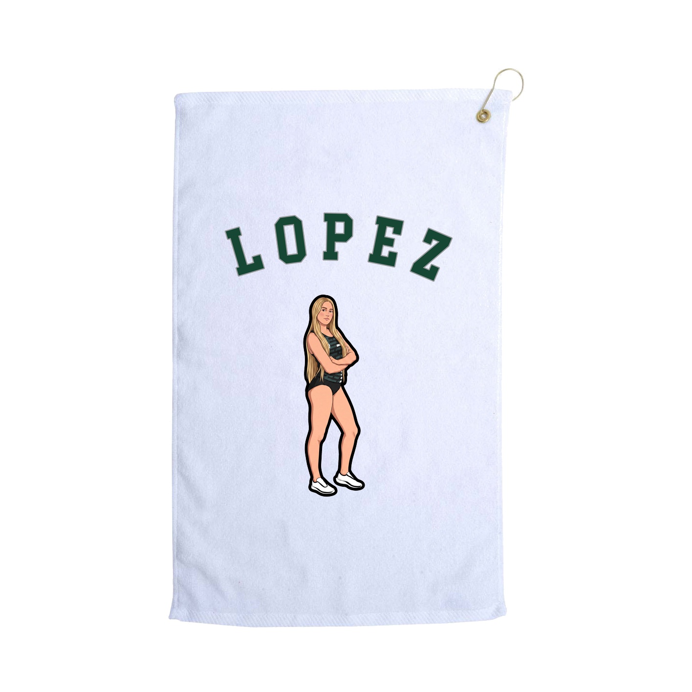 Golf Towel — Shirsey Arch in White