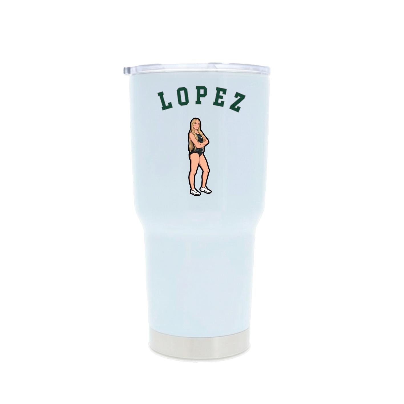 30oz Stainless Steel Tumbler — Shirsey Arch in White